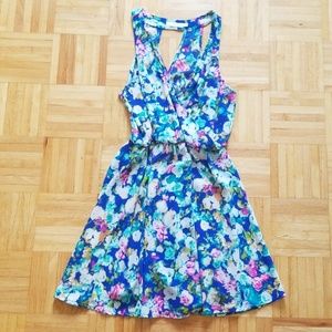 LUSH blue floral dress